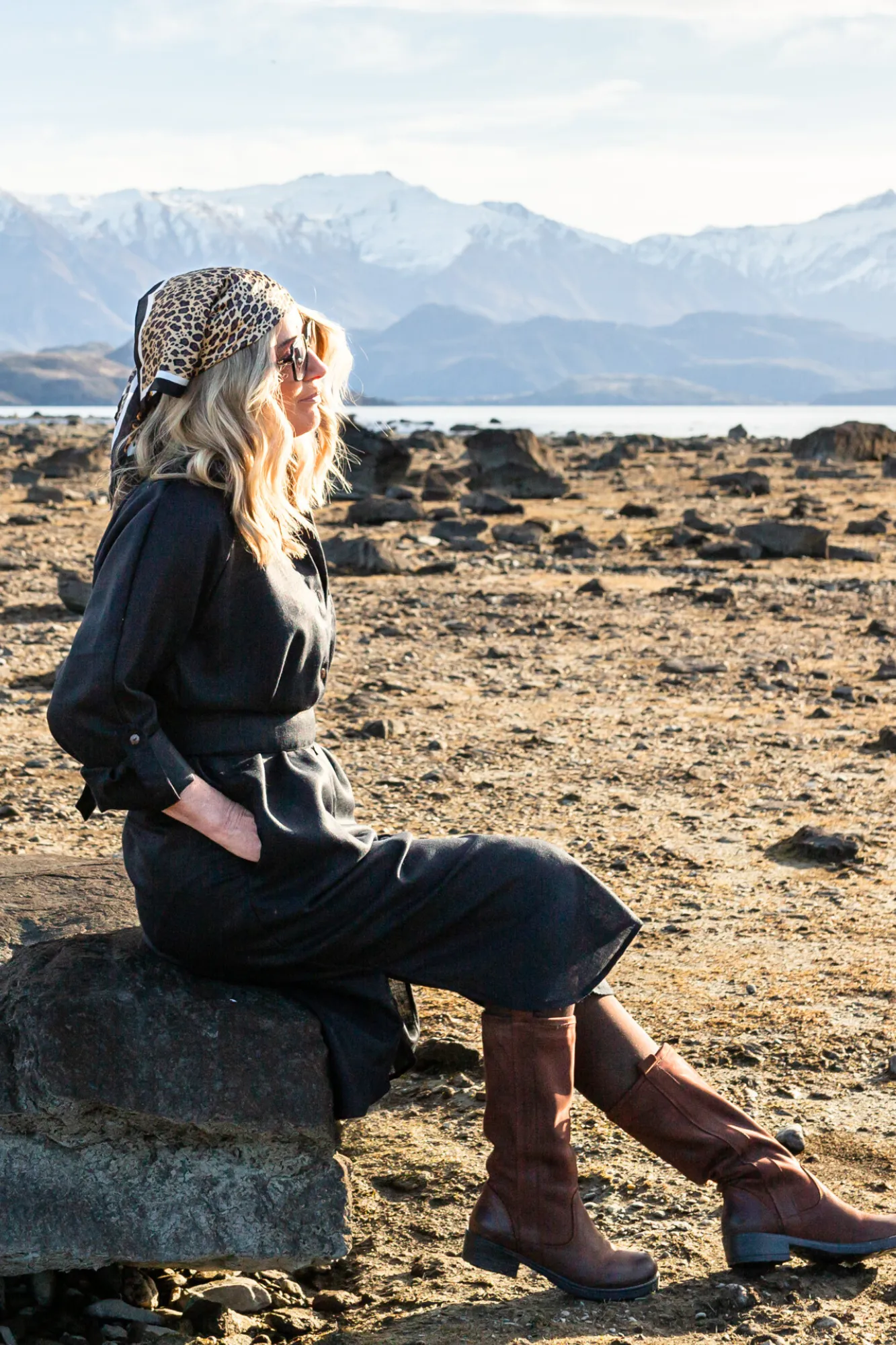 TMB Essential Linen Shirt Dress - Black