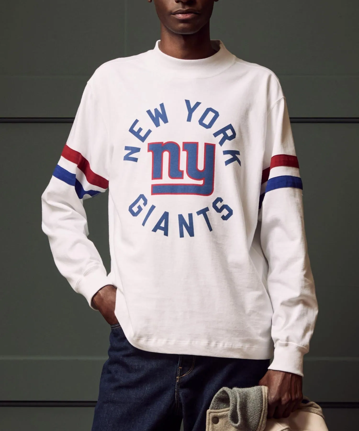 Todd Snyder by Fanatics for NFL Giants Premium Jersey Mock Neck Tee