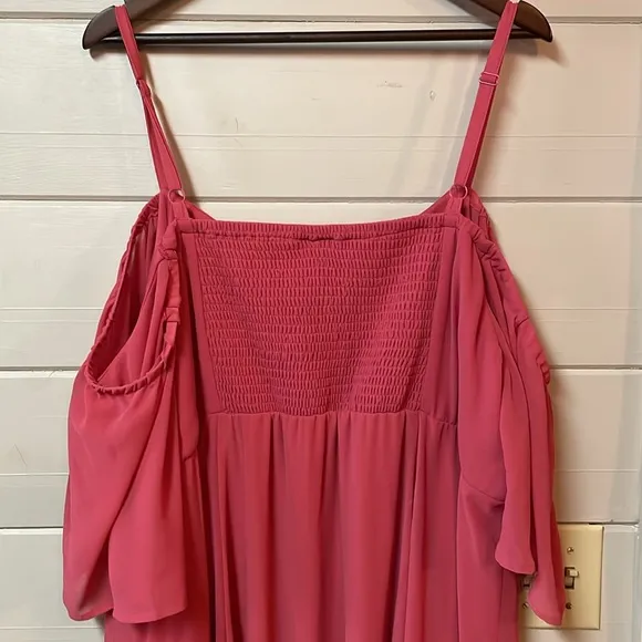 Torrid High Low Pink Chiffon Maxi Size 4.