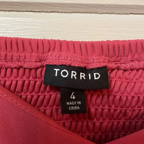 Torrid High Low Pink Chiffon Maxi Size 4.