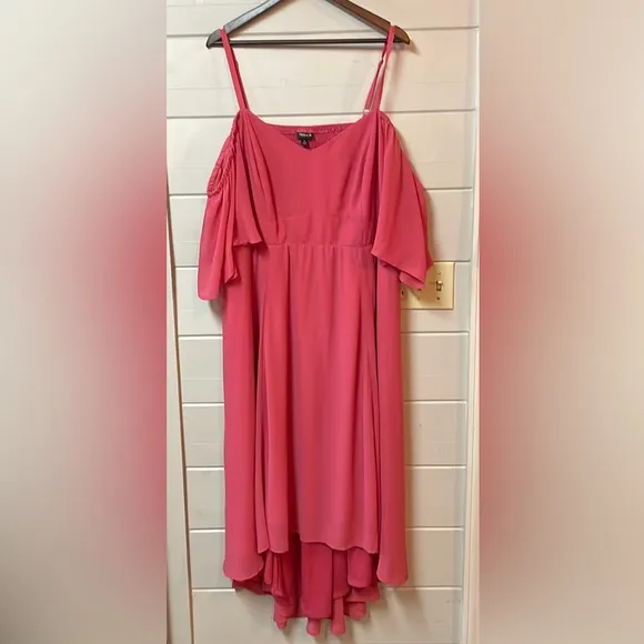 Torrid High Low Pink Chiffon Maxi Size 4.