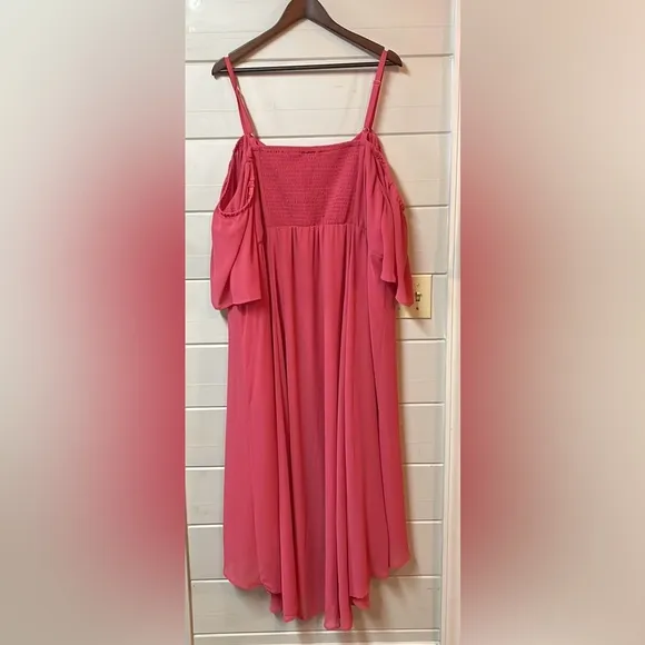 Torrid High Low Pink Chiffon Maxi Size 4.