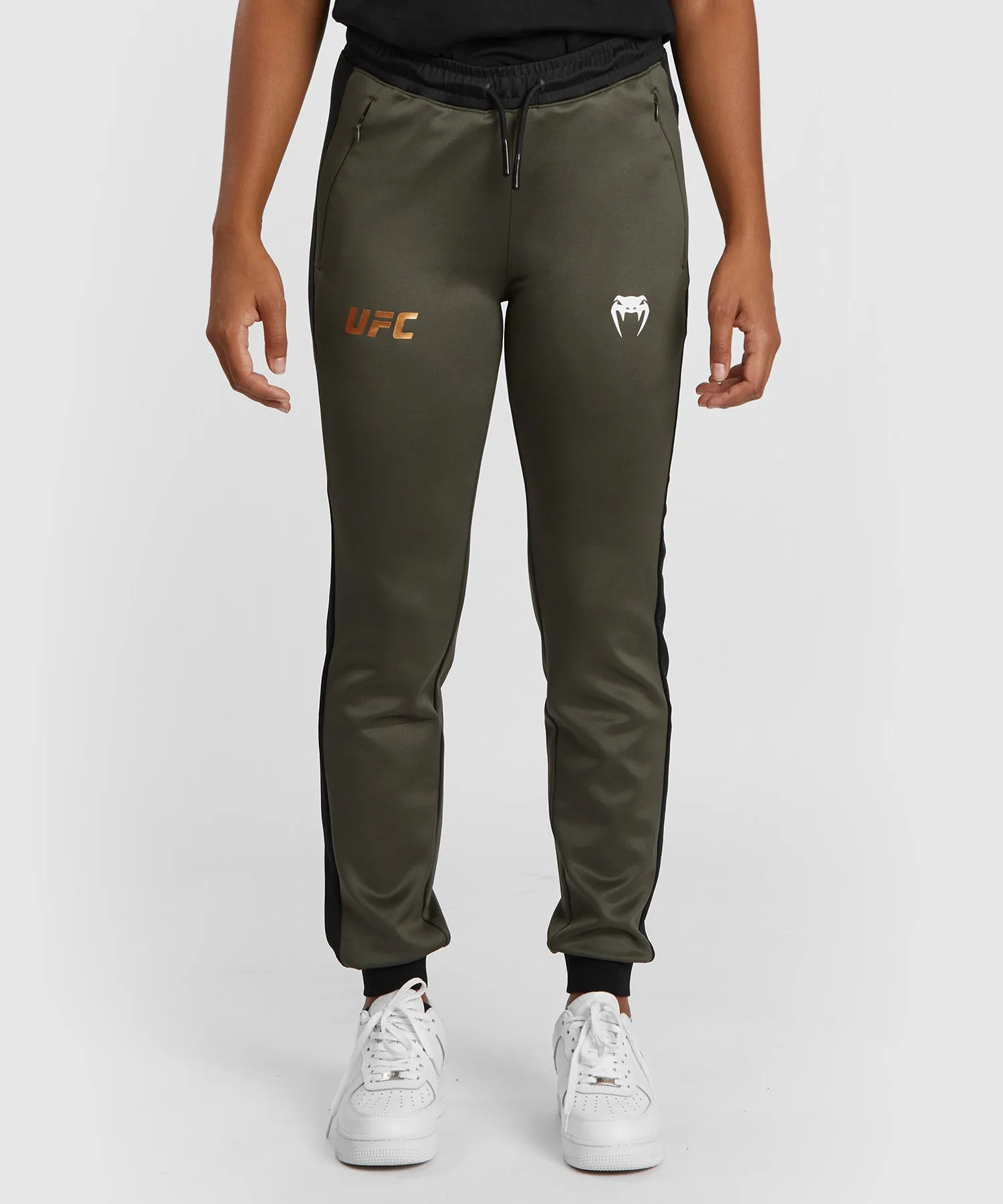 UFC Adrenaline by Venum Fight Week Performance Joggingbroek voor Dames - Khaki/Brons
