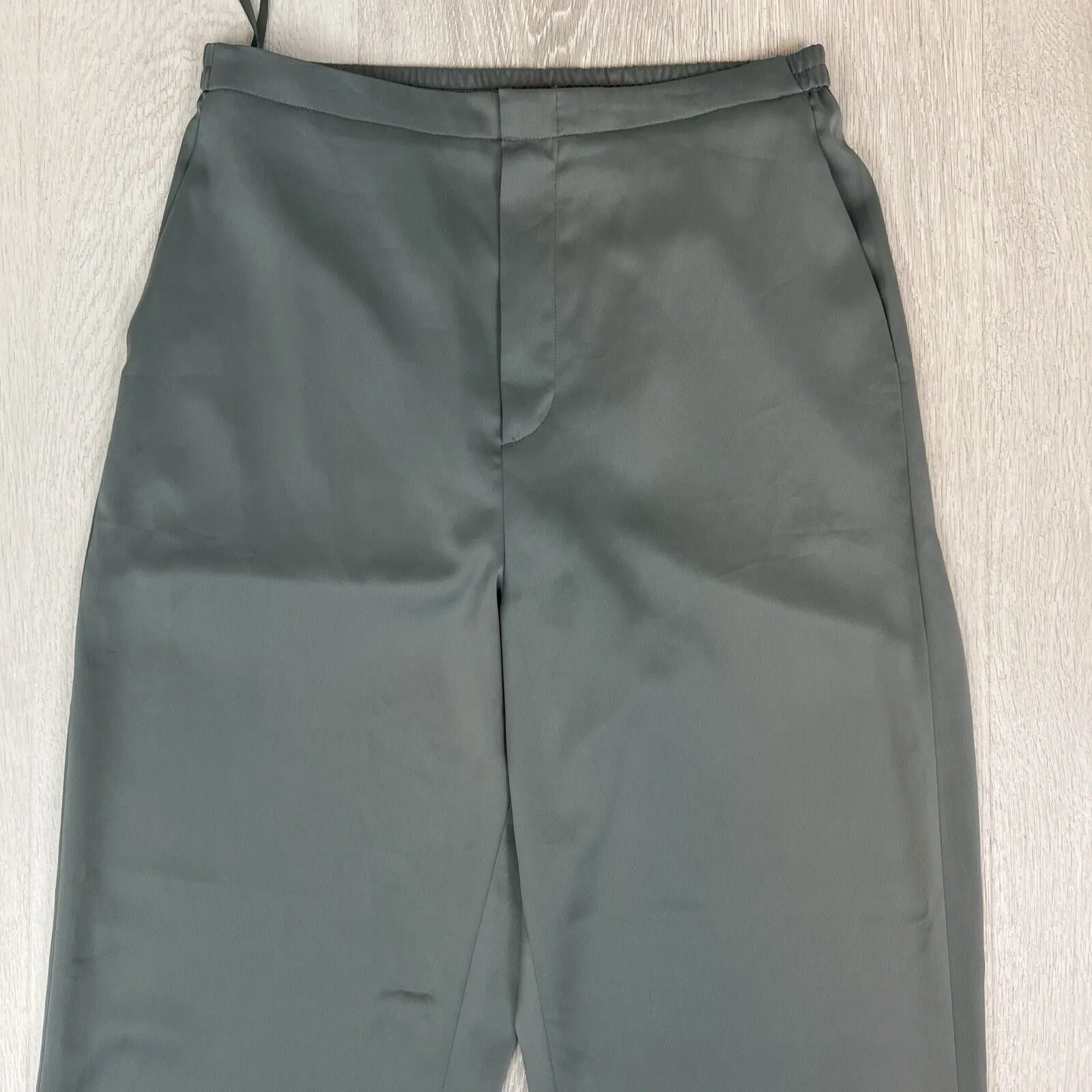 Uniqlo Womens Satin Green Dress Pants Size Large