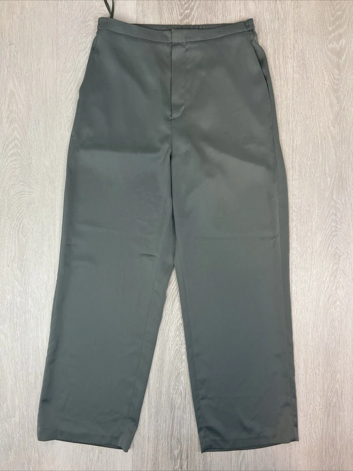 Uniqlo Womens Satin Green Dress Pants Size Large