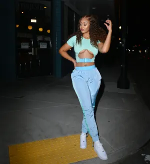 UU MINT BUCKLE TOP