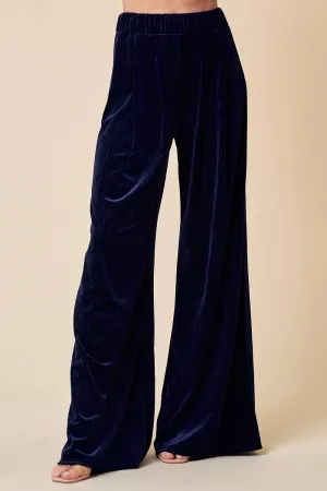 Velvet Wide Leg Pants