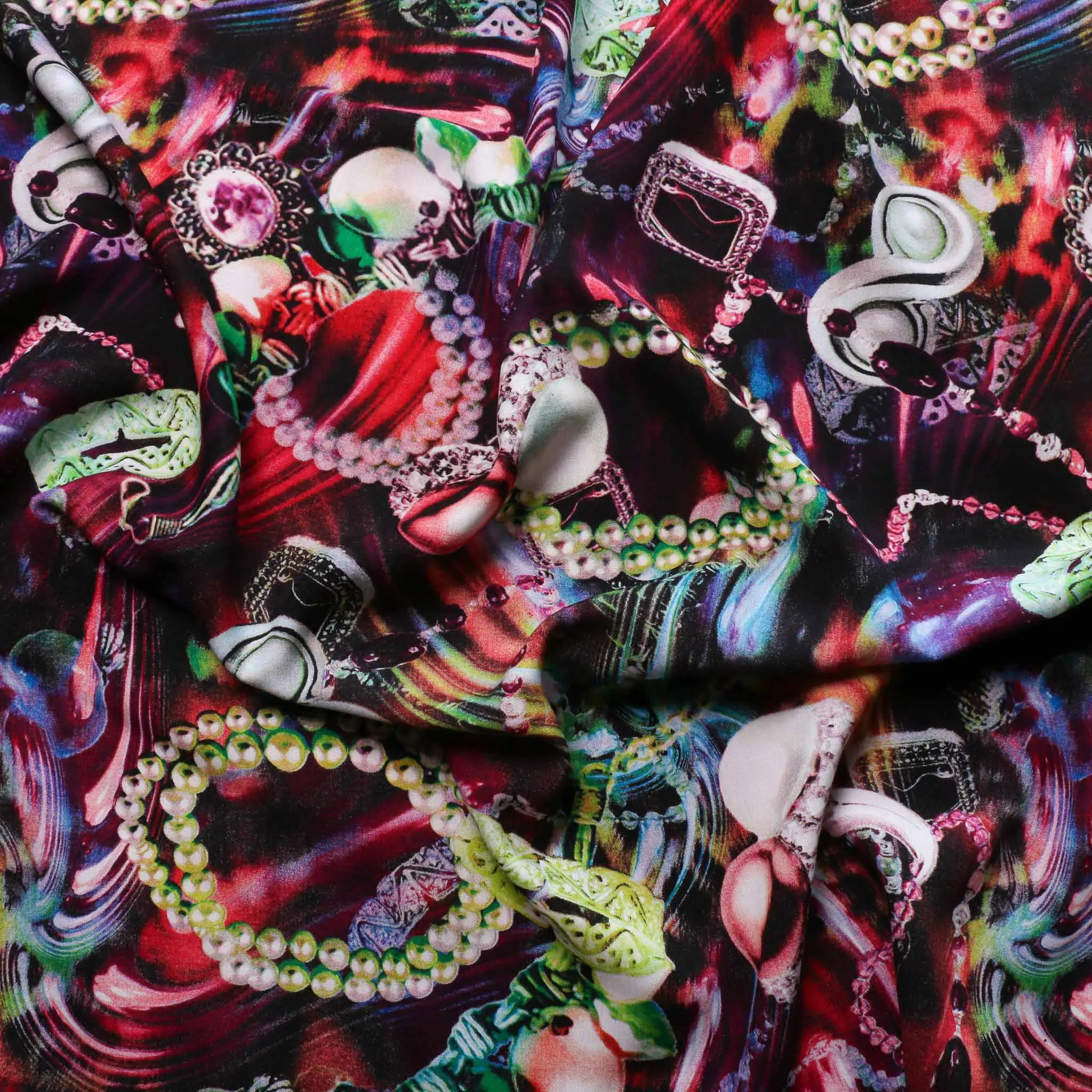 Viscose Challis Fabric - Pink or green