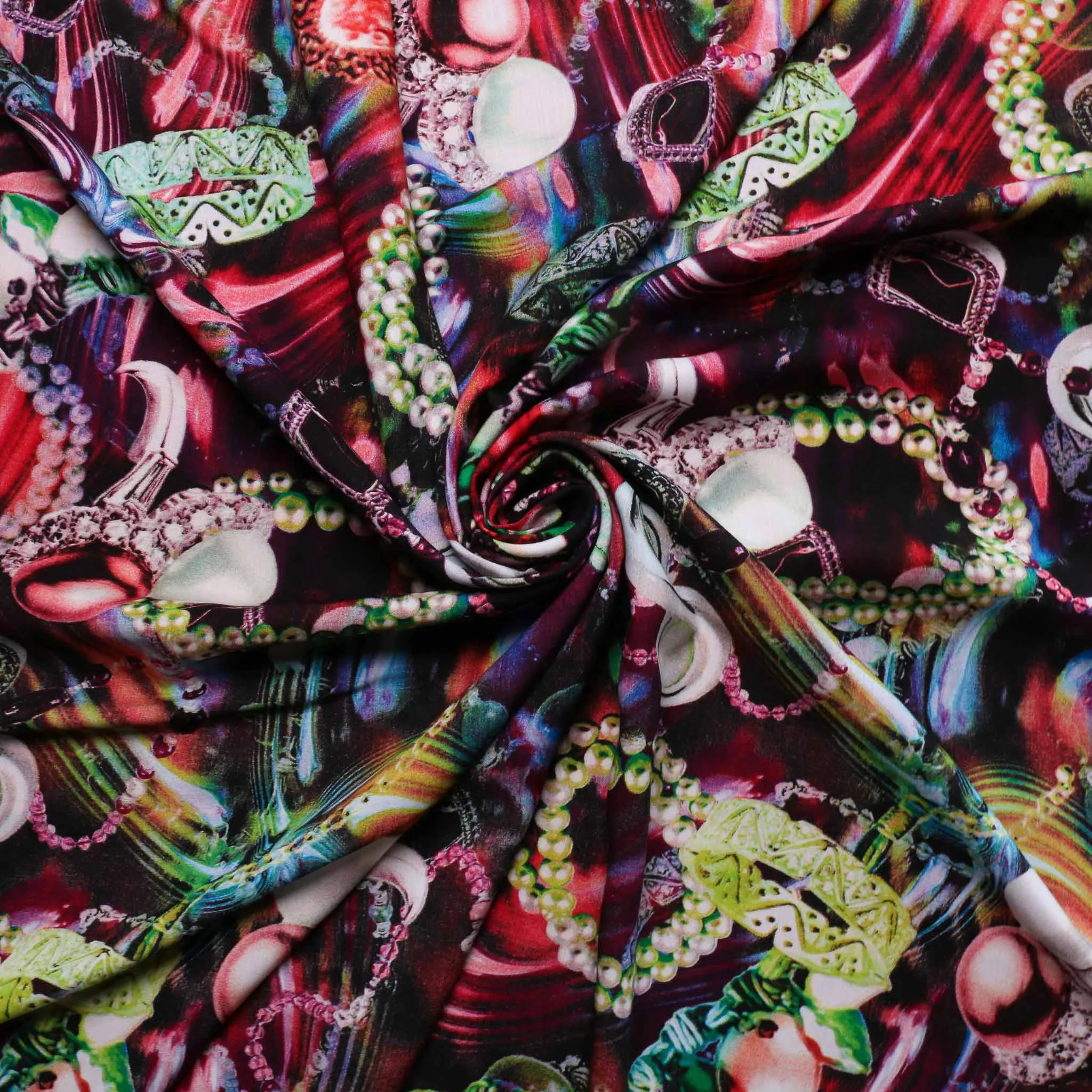 Viscose Challis Fabric - Pink or green