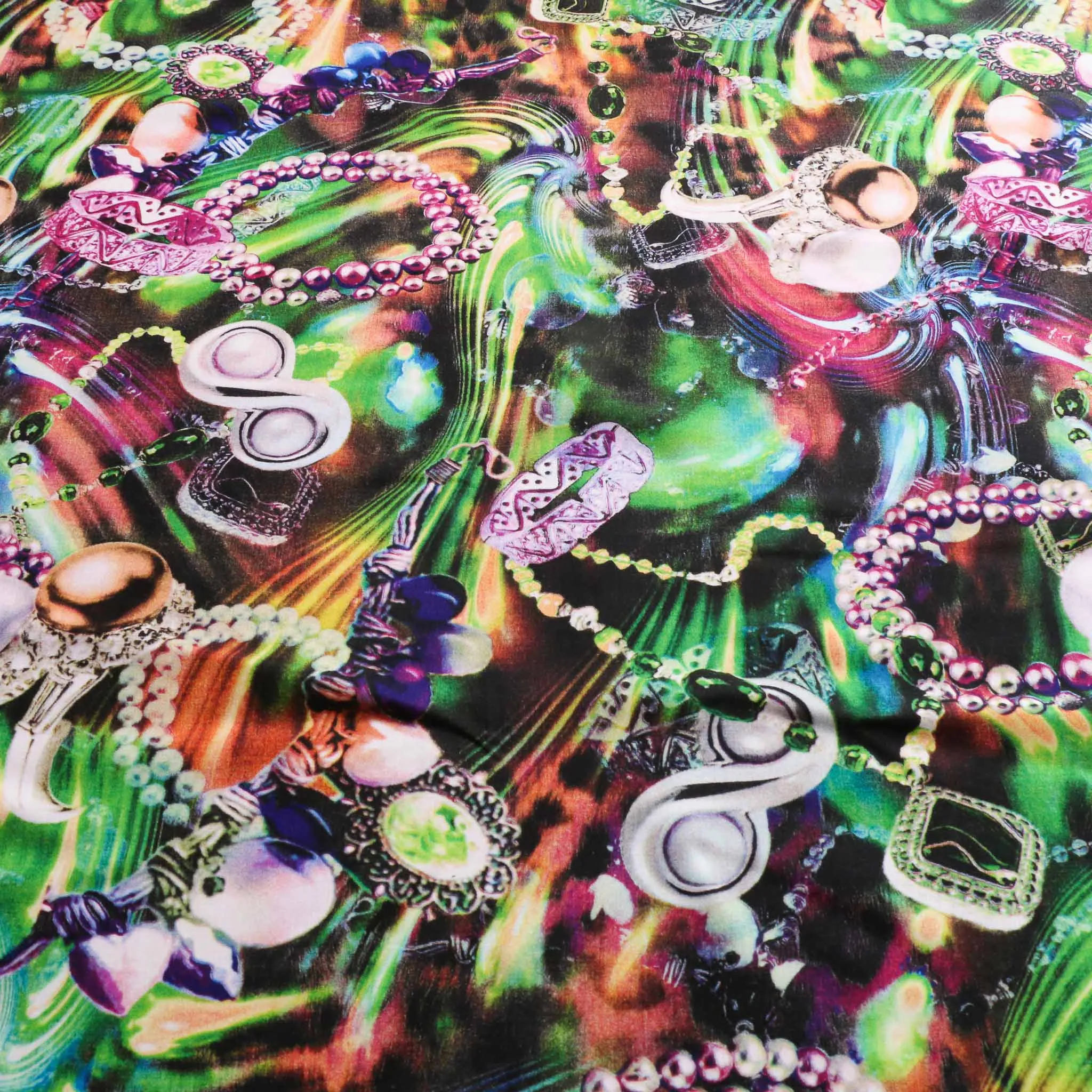 Viscose Challis Fabric - Pink or green