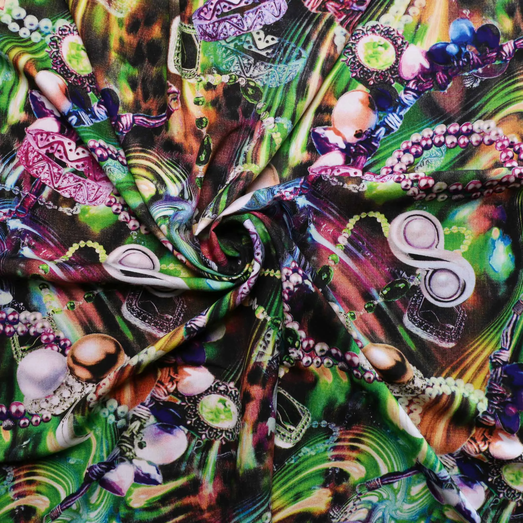 Viscose Challis Fabric - Pink or green