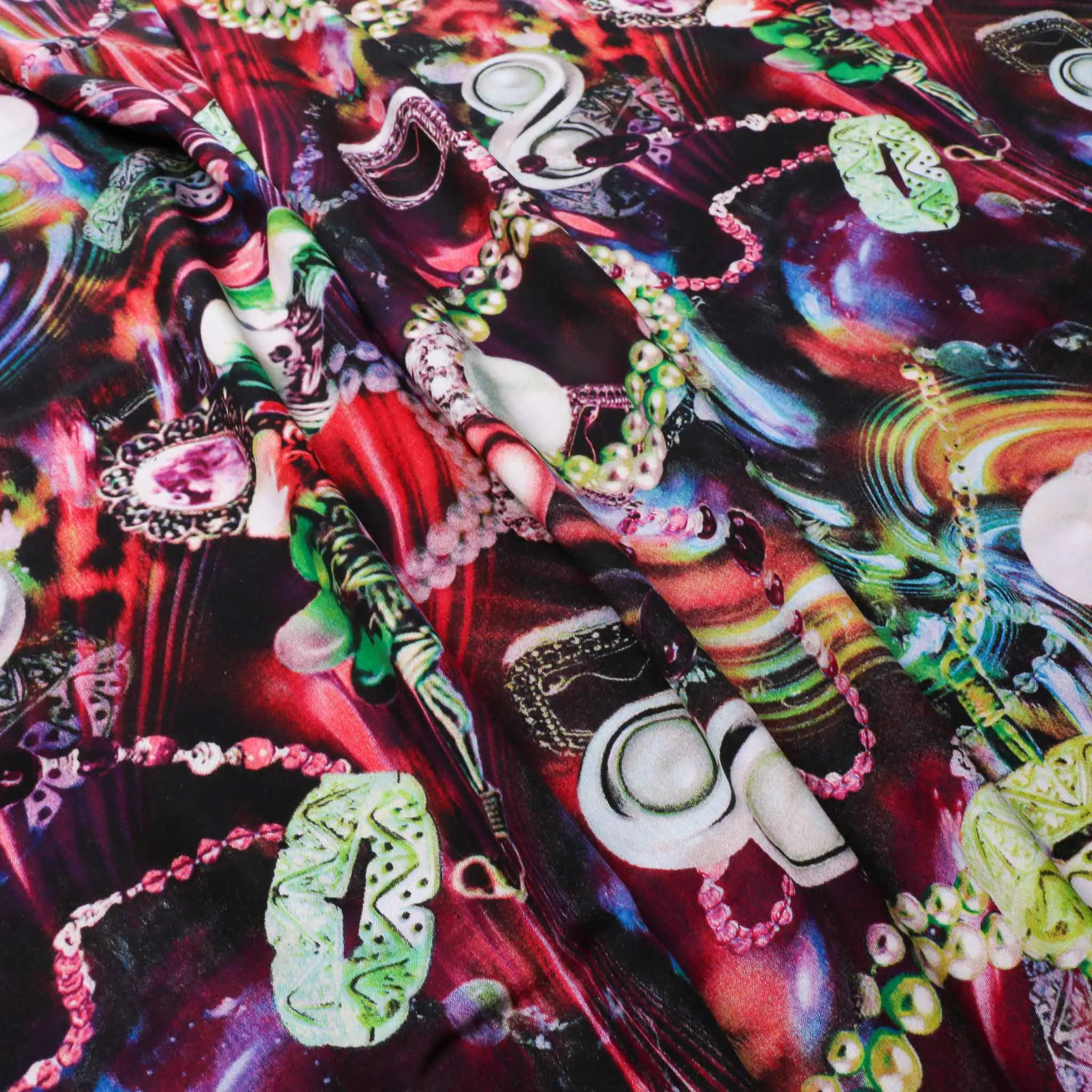 Viscose Challis Fabric - Pink or green