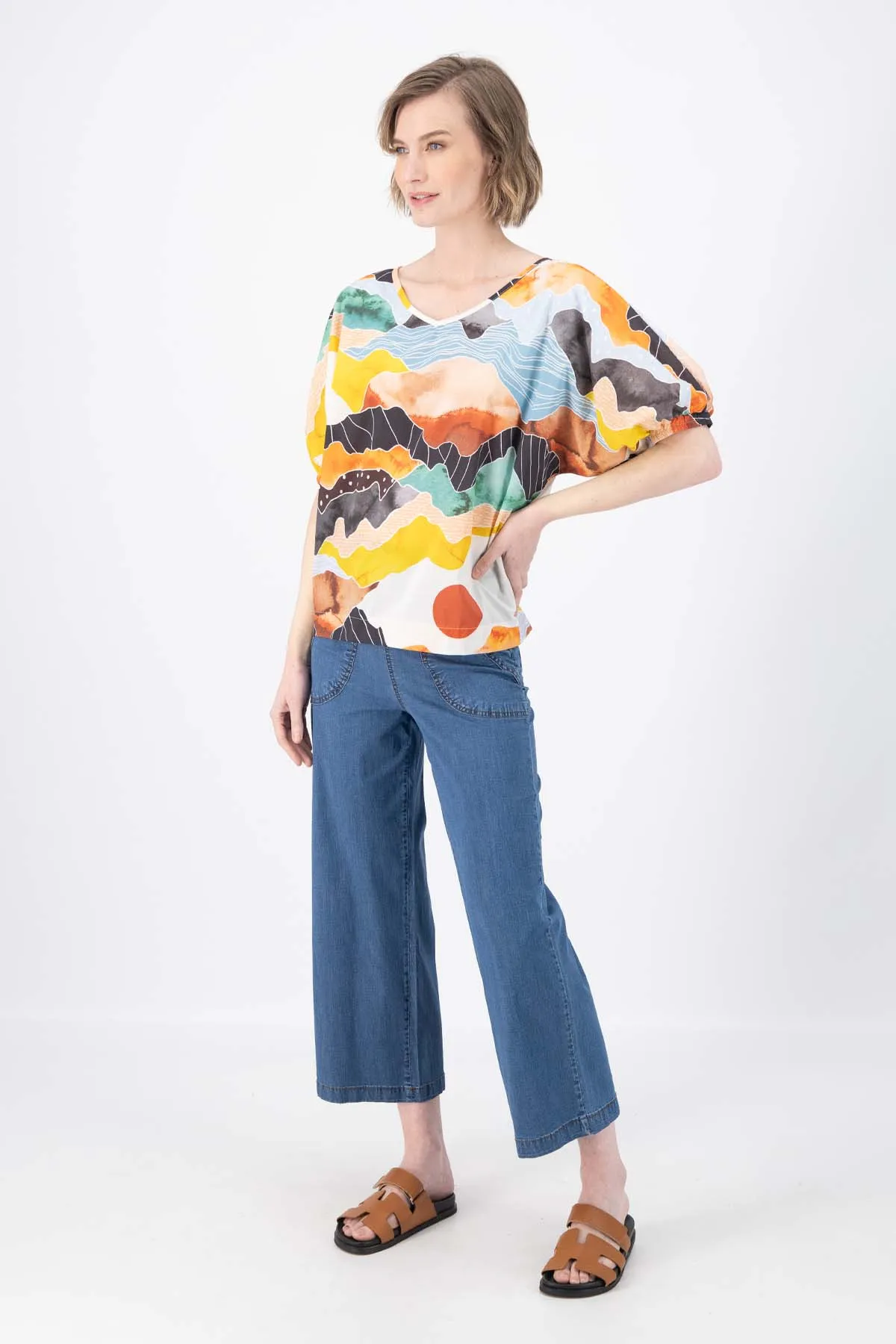 Vista Camisa Orange in Cotton