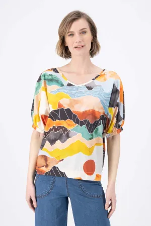 Vista Camisa Orange in Cotton