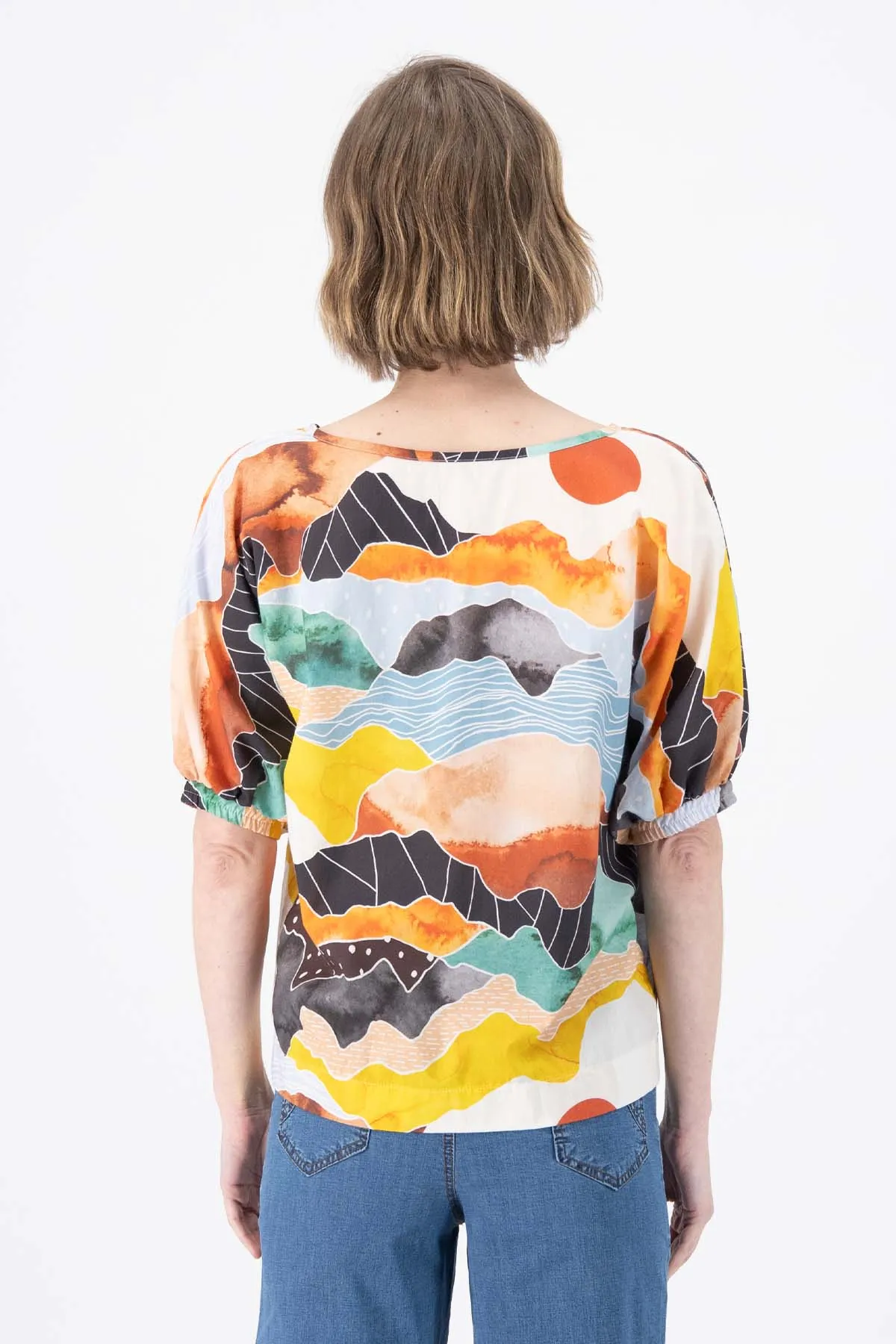 Vista Camisa Orange in Cotton