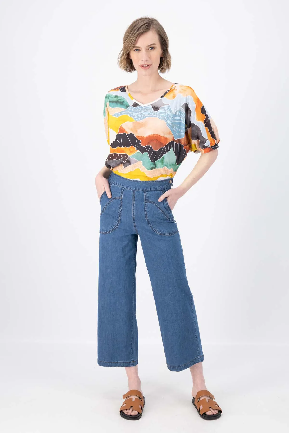 Vista Camisa Orange in Cotton