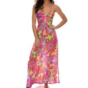 VIVI IL MOMENTO - Drawstring Cut Out Long Dress