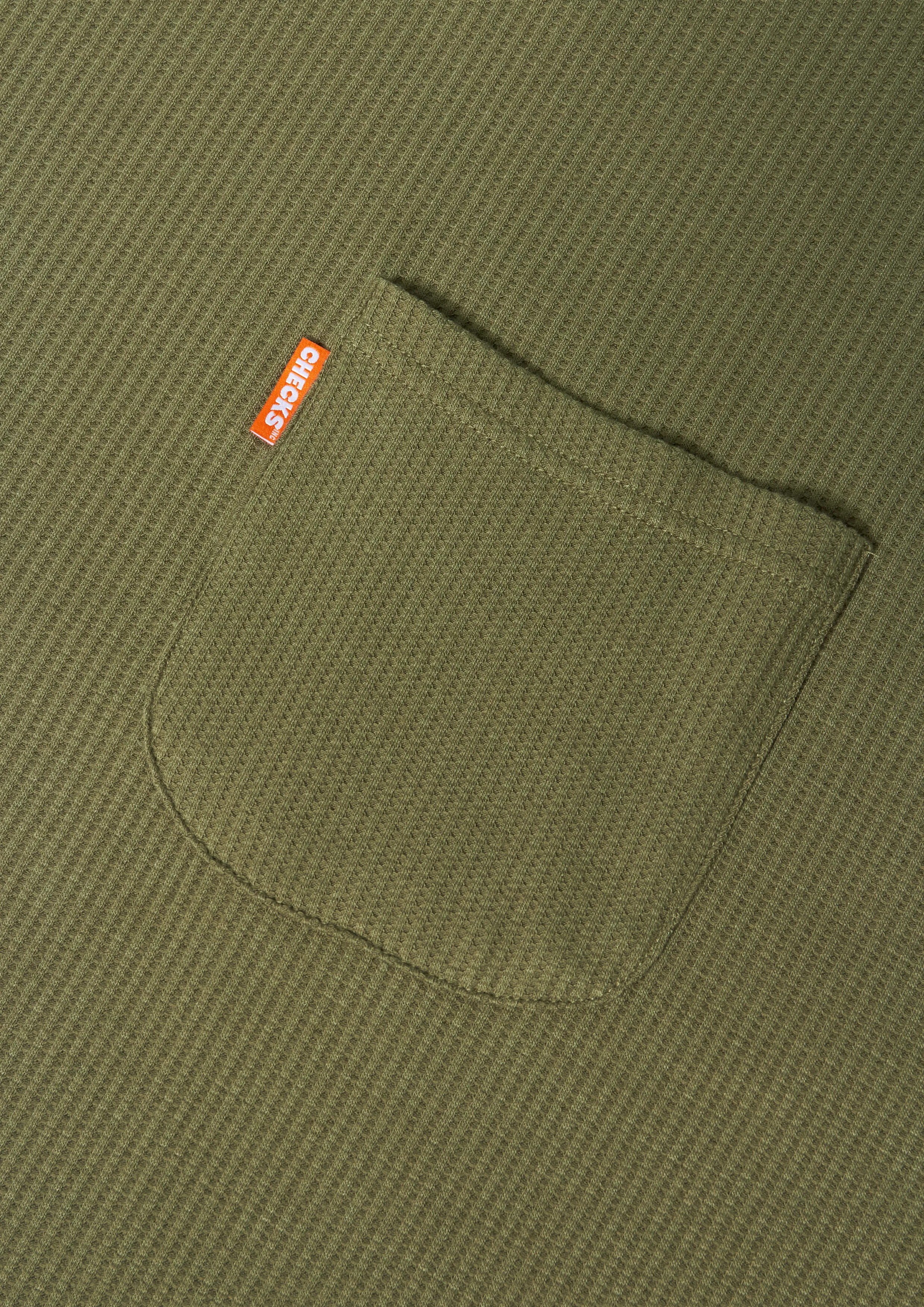 Waffle Boxy T-shirt Olive