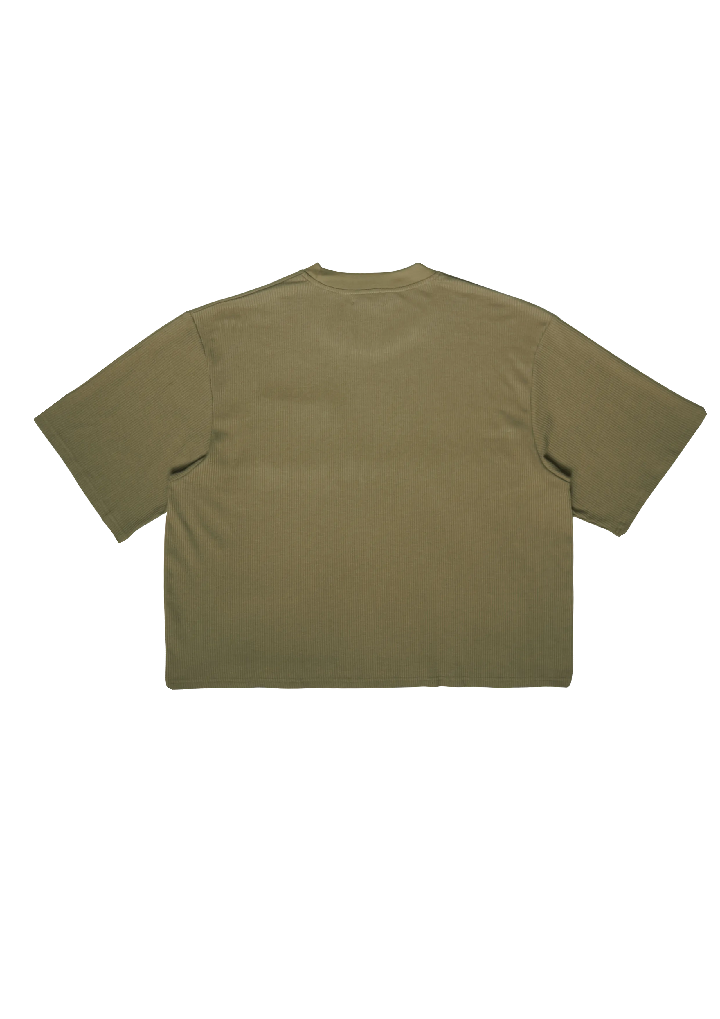 Waffle Boxy T-shirt Olive