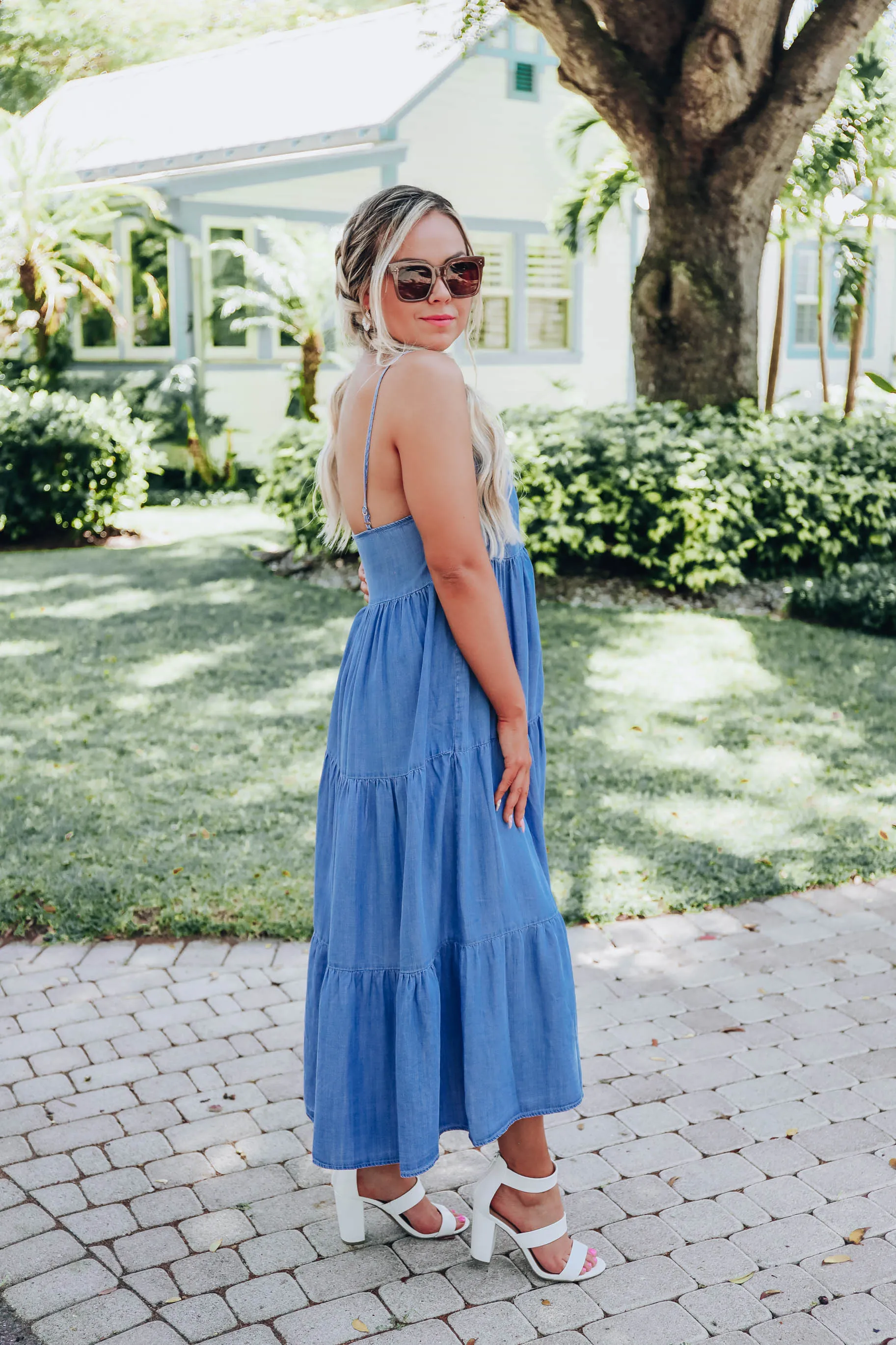 Western Days Chambray Maxi Dress
