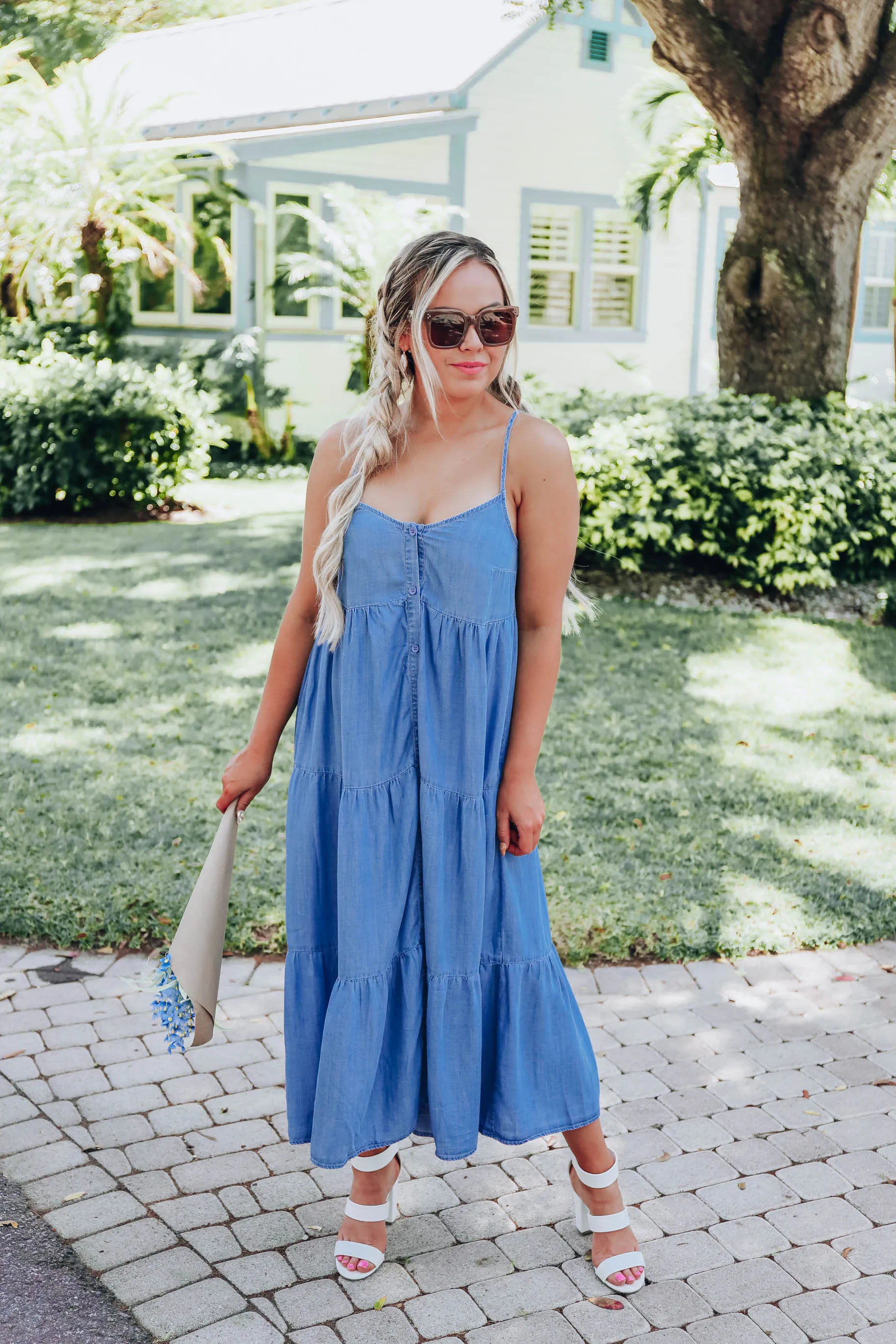 Western Days Chambray Maxi Dress
