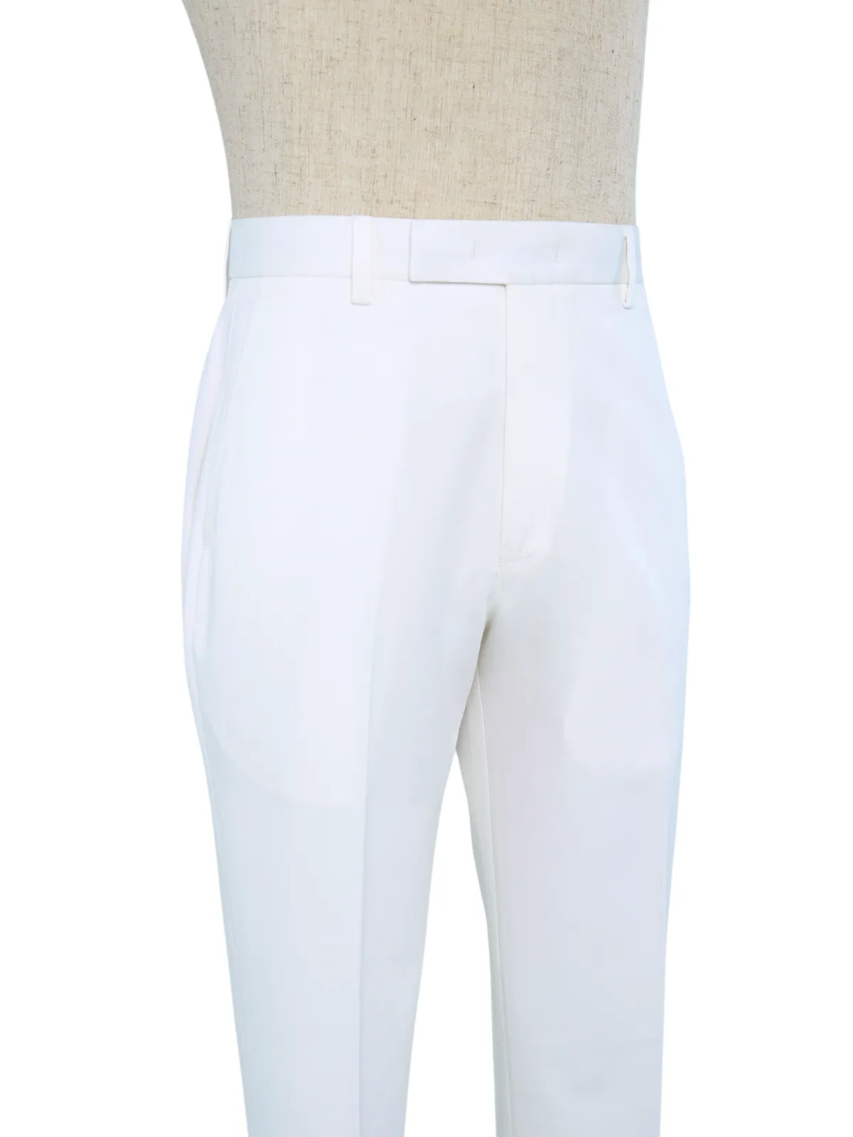 White Belt Loop Formal Trouser