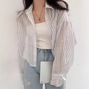 White Cropped Boxy Shirt