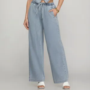 Wide Denim Pants