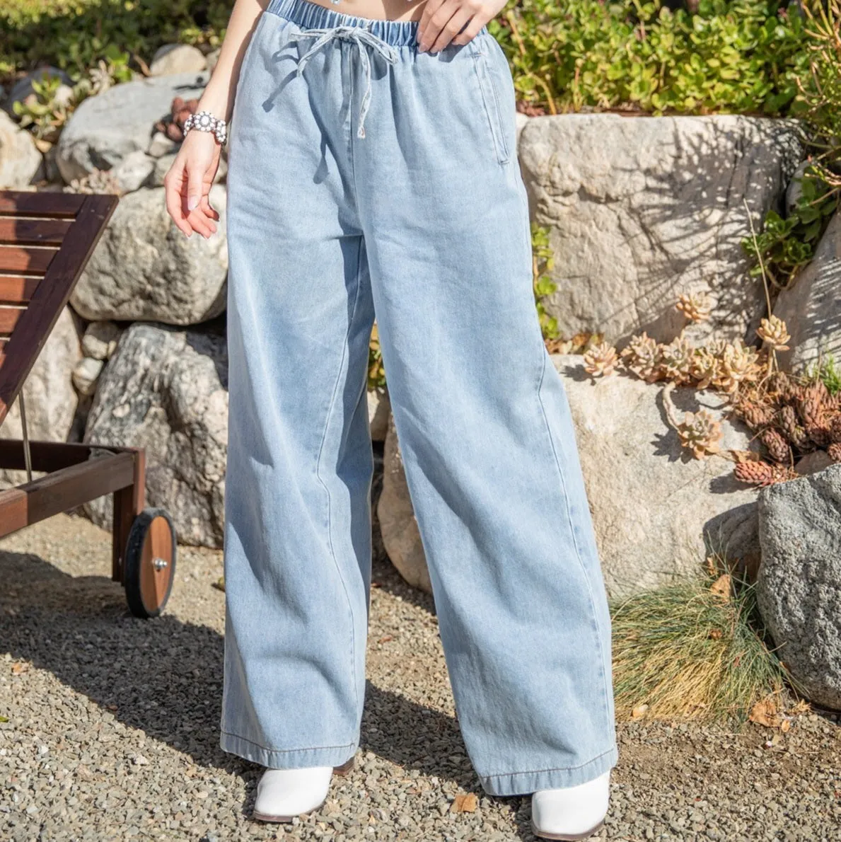 Wide Denim Pants