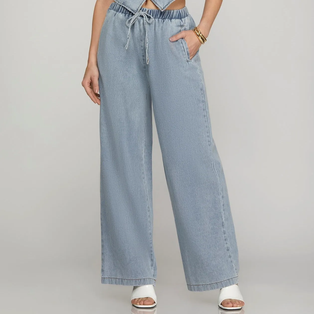 Wide Denim Pants