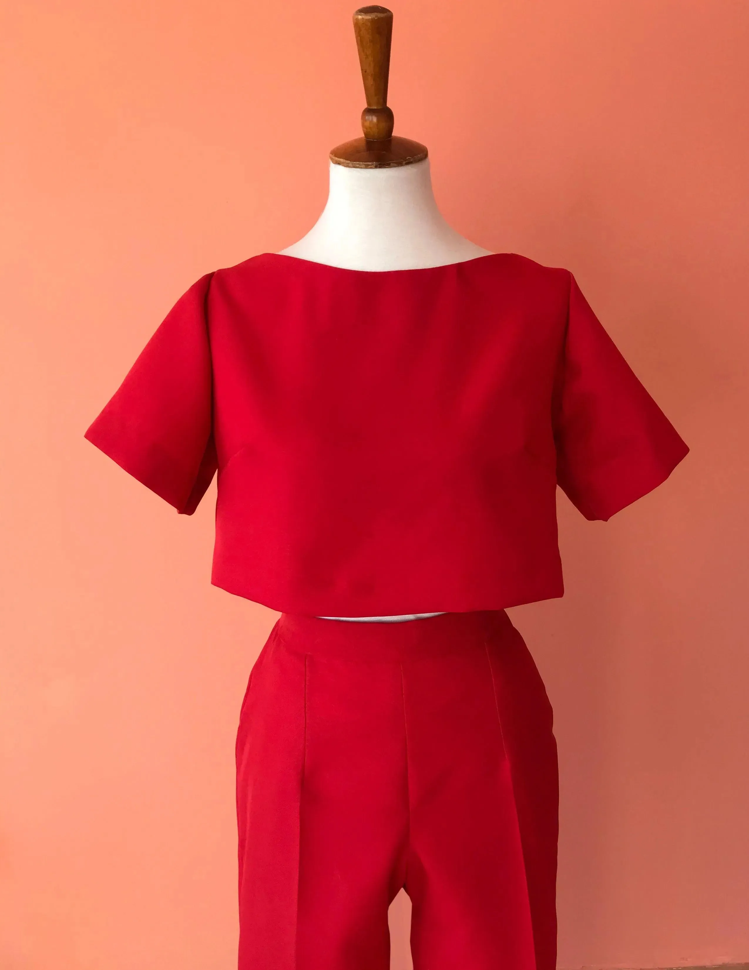 Wide Leg Pants and Crop Top Set