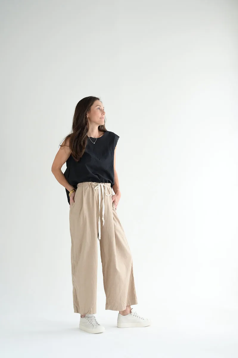 Wide Leg Pants in Beige