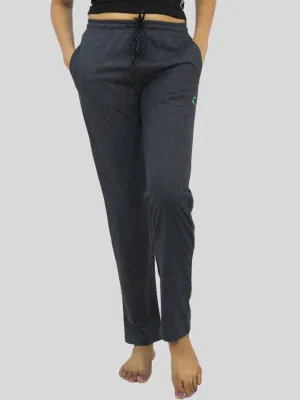 Women Blue Melange Solid Track Pants & Joggers WALKIN TRACK_BL-ML