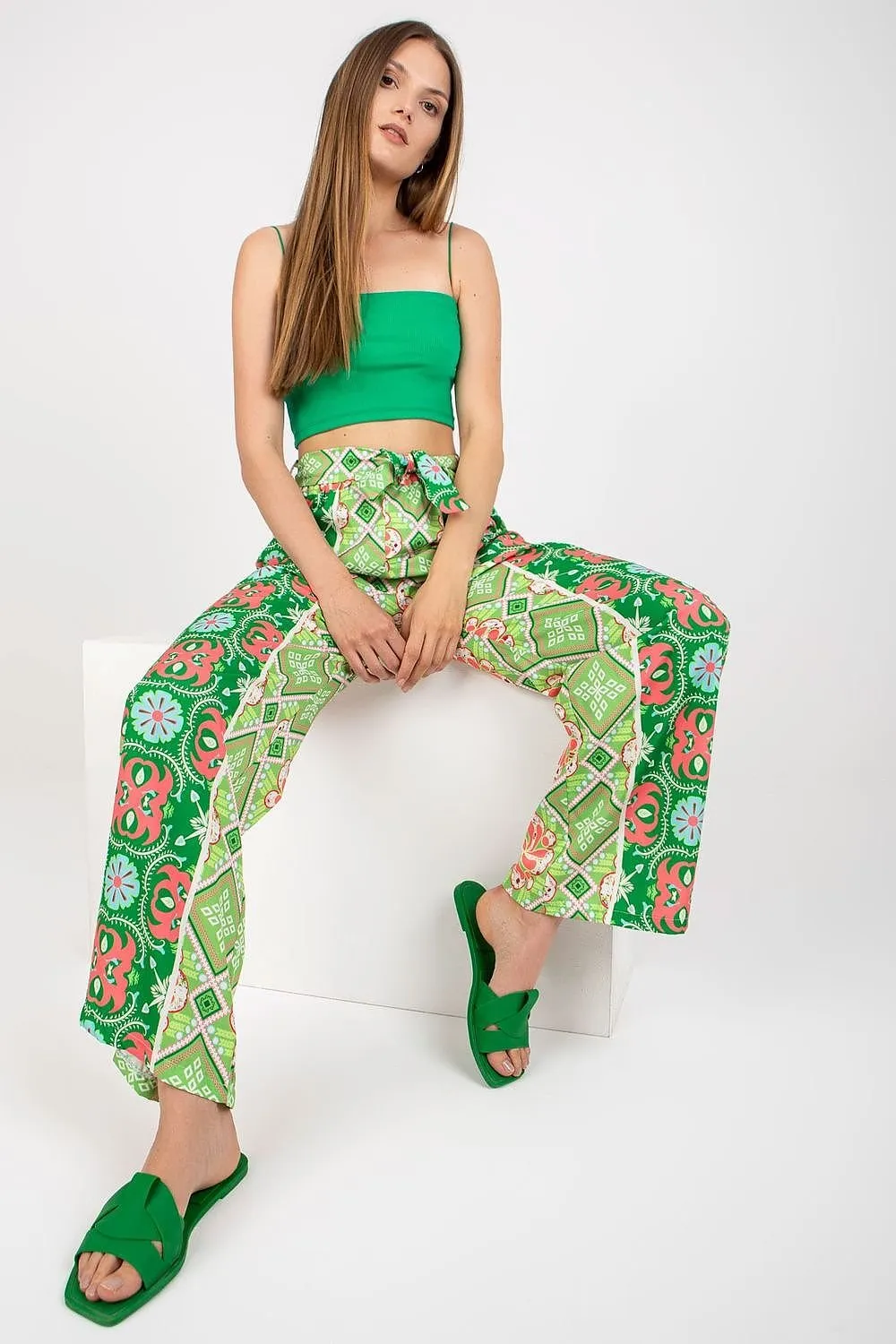 Women high waist wide legs pants