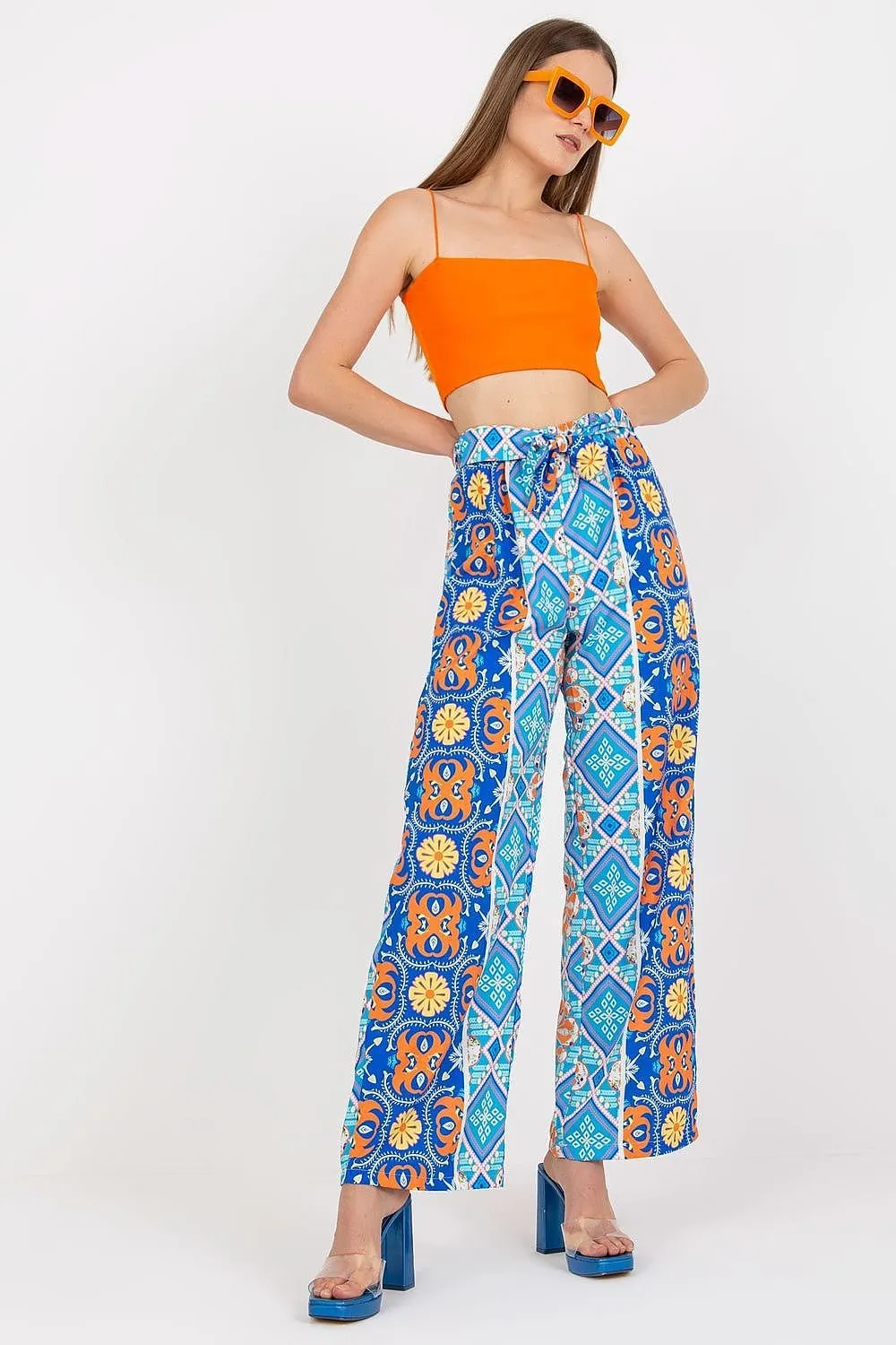 Women high waist wide legs pants