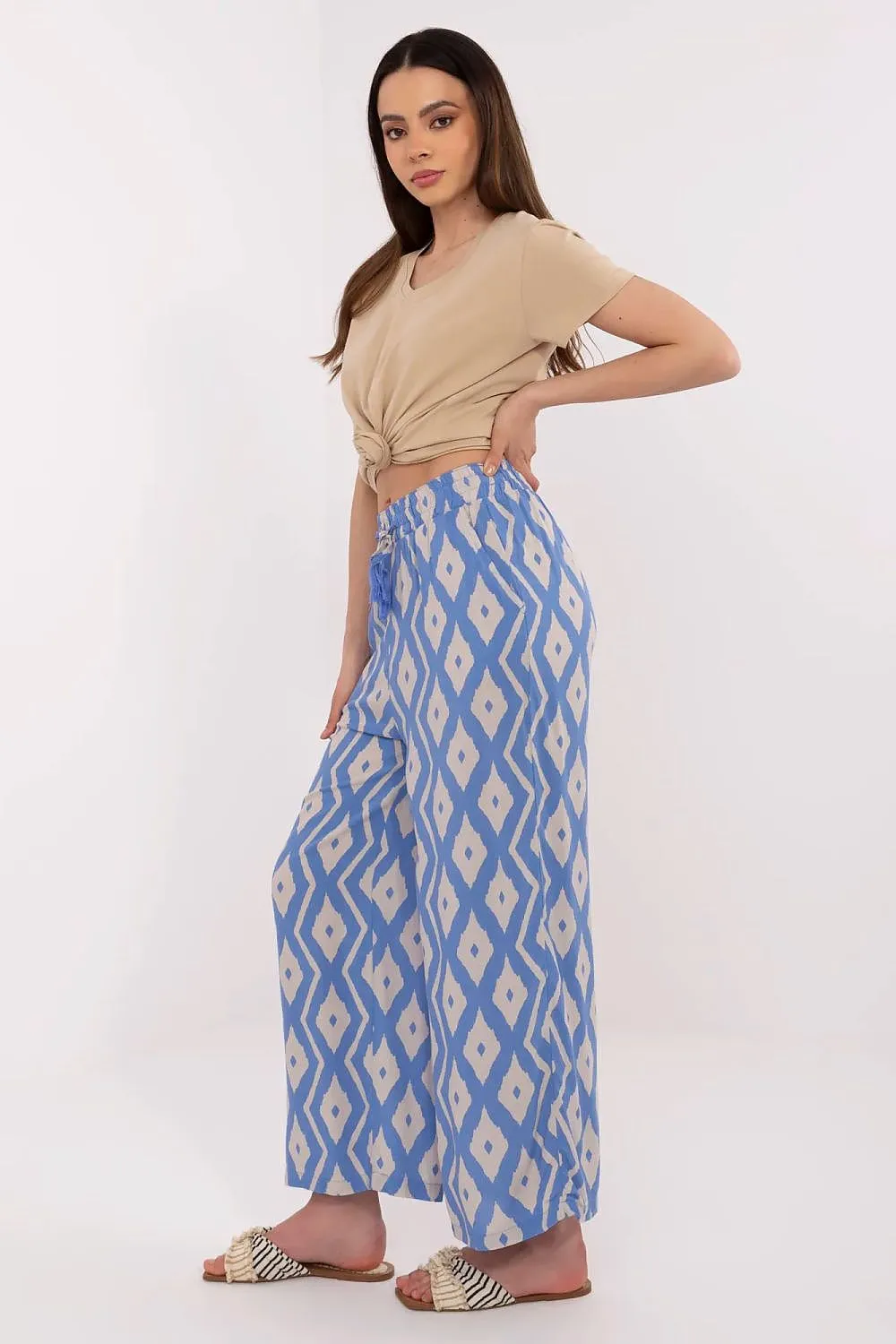 Women light high waist trousers