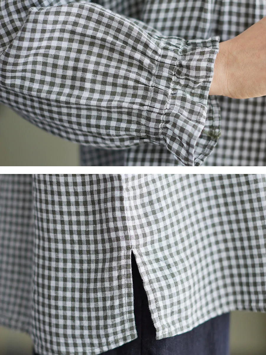 Women Linen Spring Loose Shirt