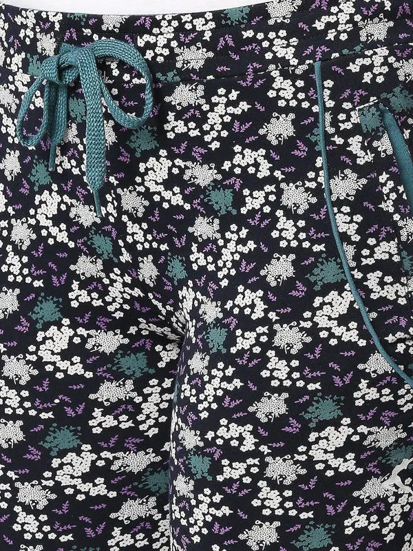 Women Multicolor Printed Track Pants - NEO CLASSIC TRACK-ST-BK