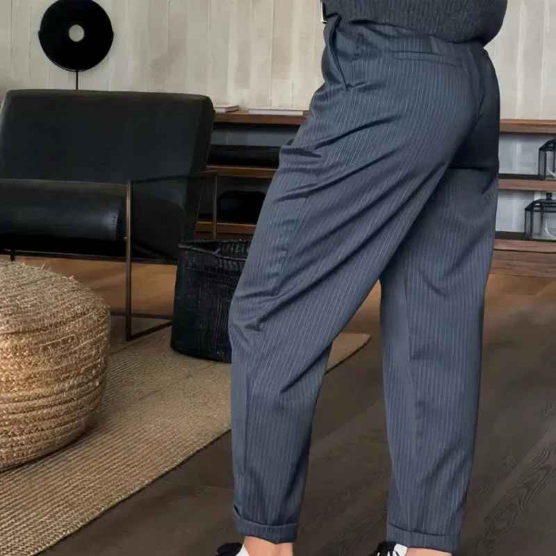 Women's High Waist Casual Straight Pants
