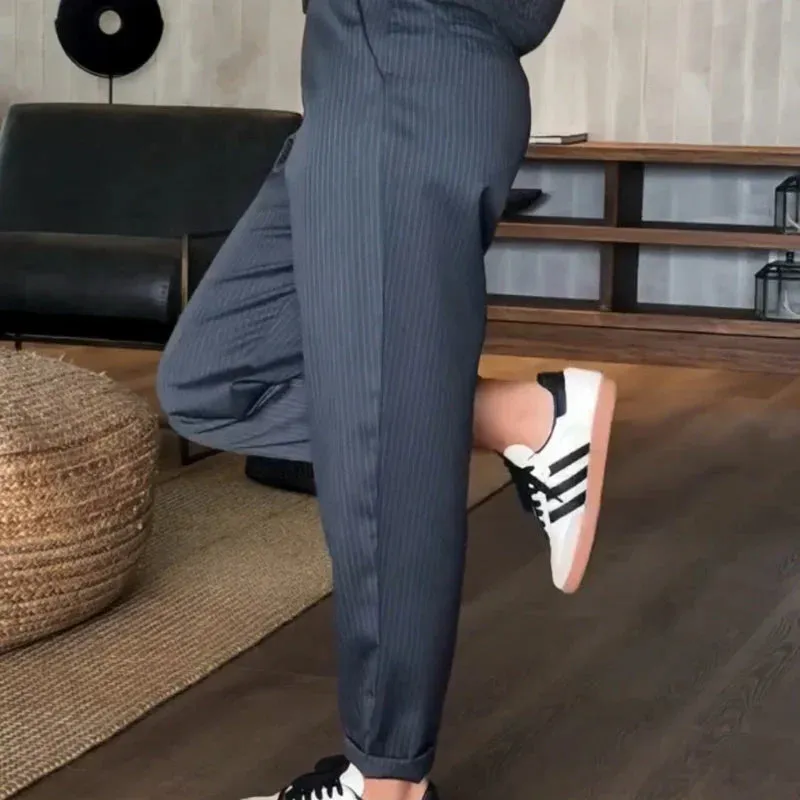 Women's High Waist Casual Straight Pants