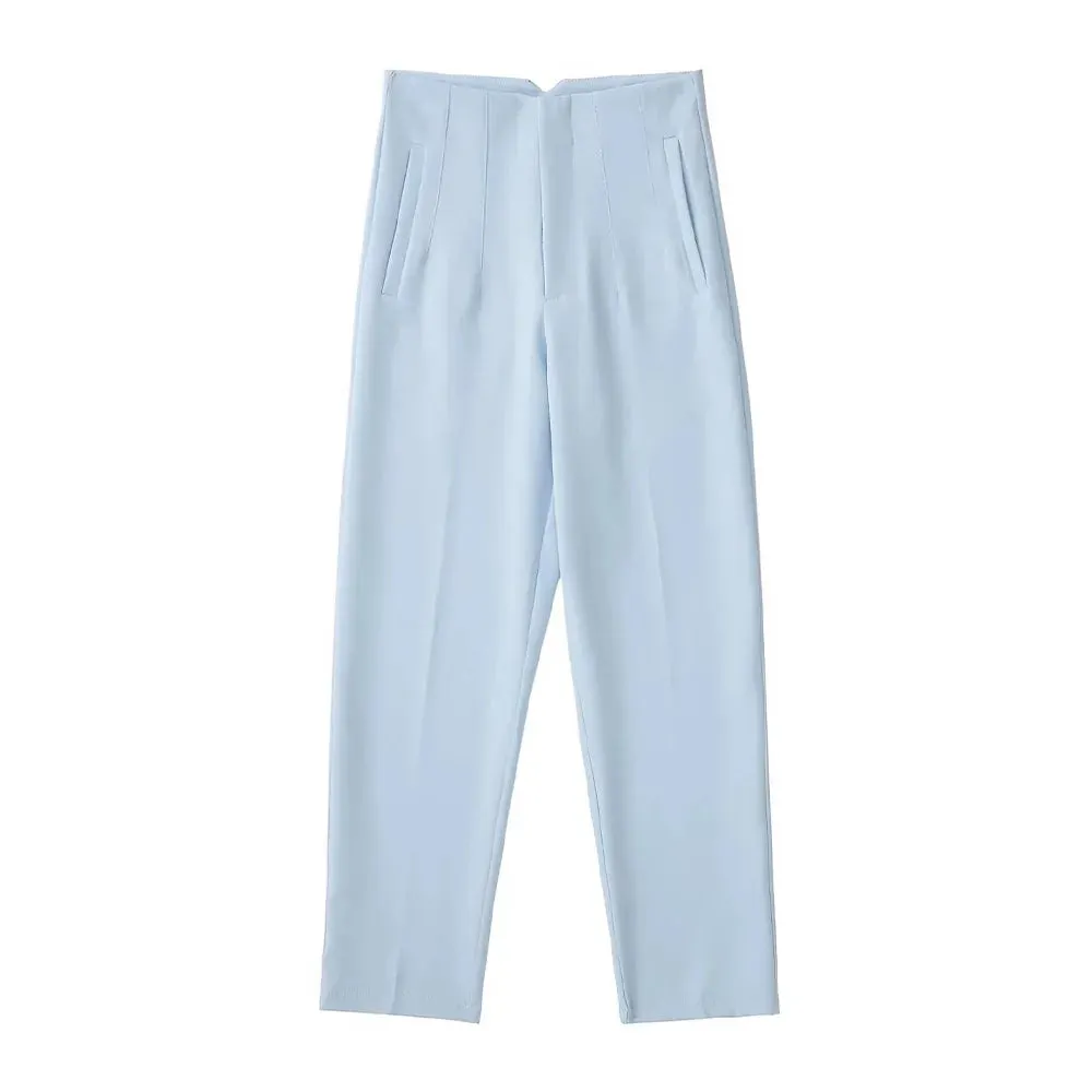Women's High Waist Vintage Ankle Pants