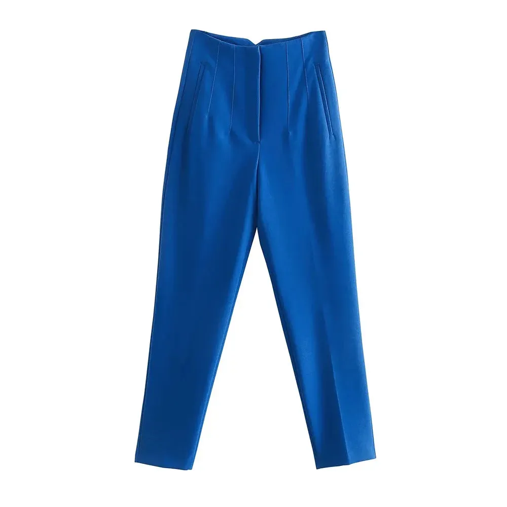 Women's High Waist Vintage Ankle Pants
