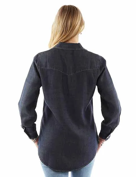 Women's Honey Creek Collection Blouse: Western Floral Embroidery