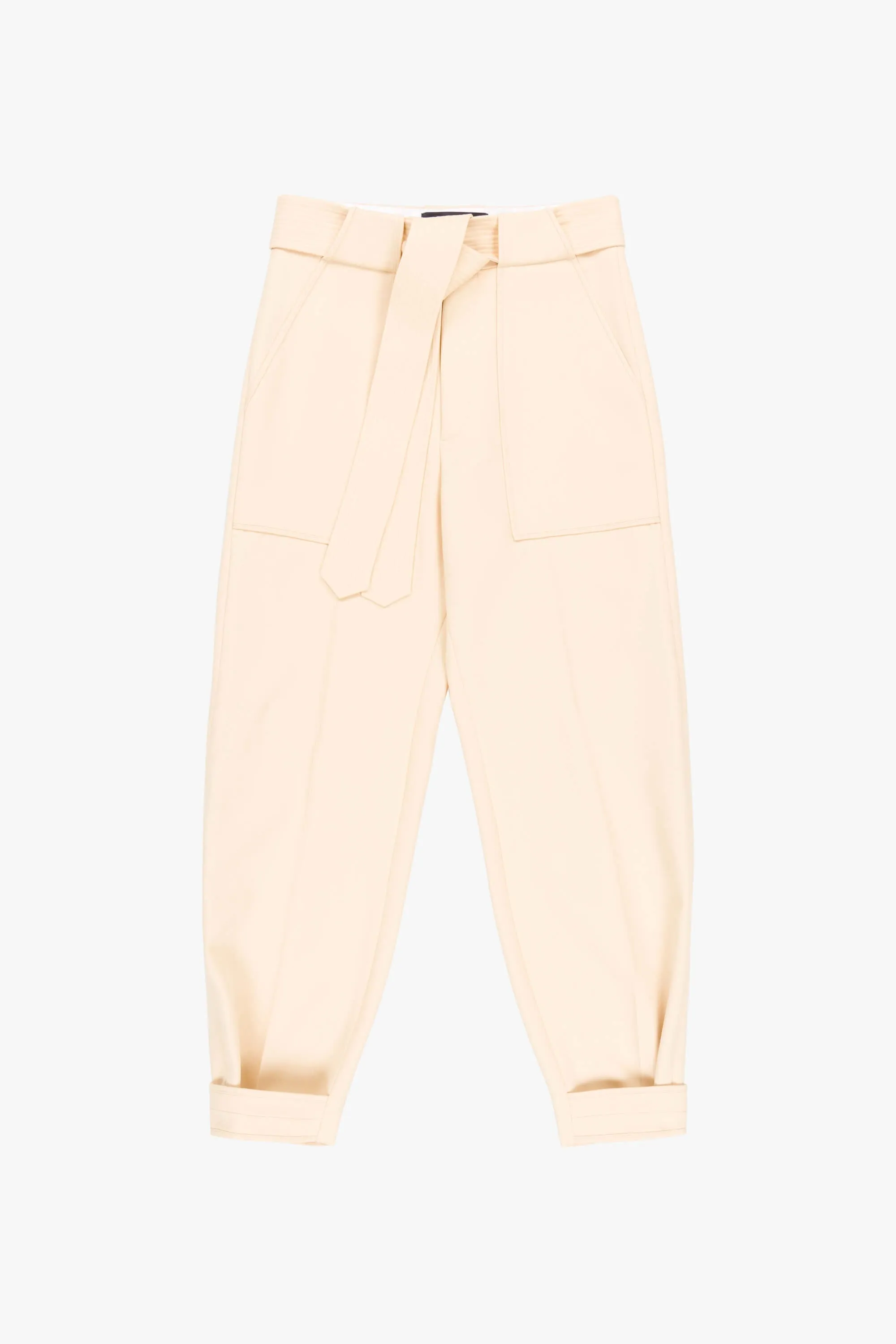 Wool Tapered Trouser - Soft Sand