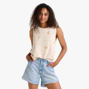 W's Bianca Crew Tank Embroidered