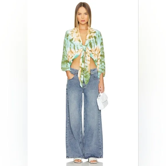 Young, Fabulous &amp; Broke Carmen Top Orig $106 &amp; Aiko Pants Orig $164 Both Sz L