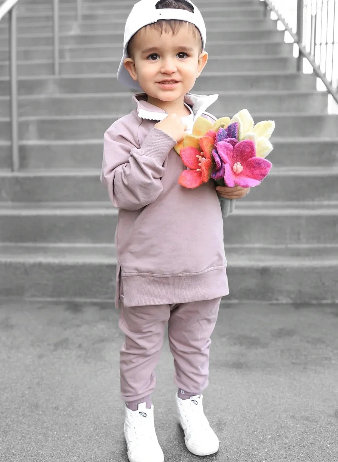 ZIP PULLOVER - DUSTY PLUM