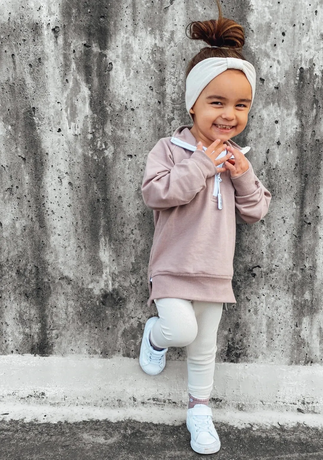 ZIP PULLOVER - DUSTY PLUM
