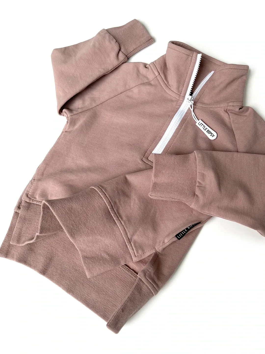 ZIP PULLOVER - DUSTY PLUM