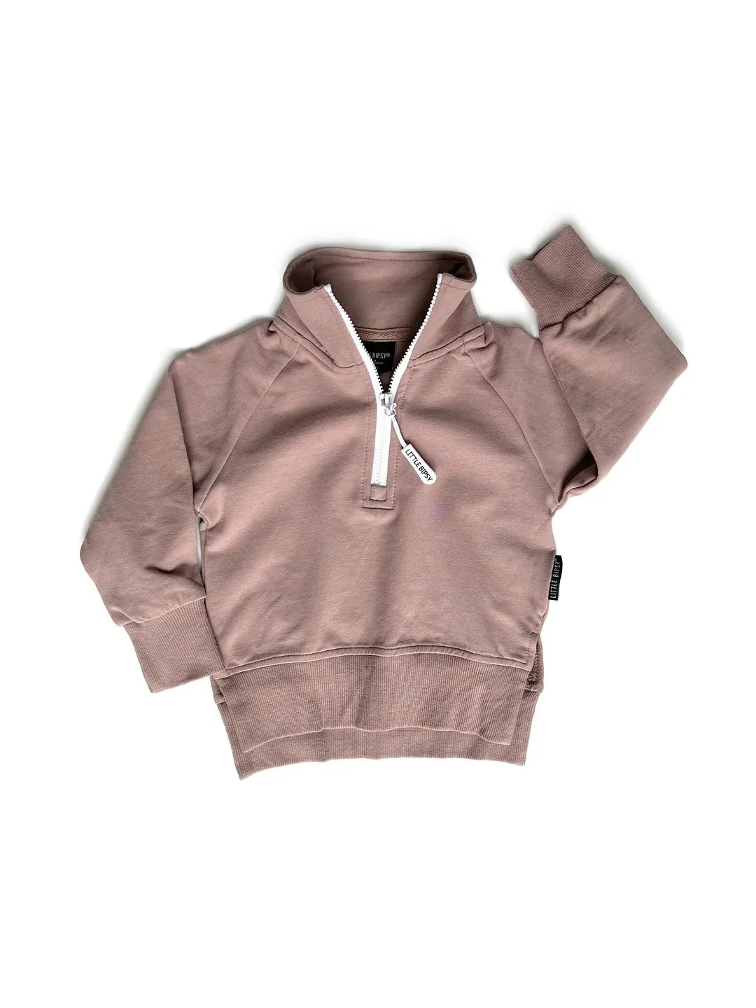 ZIP PULLOVER - DUSTY PLUM